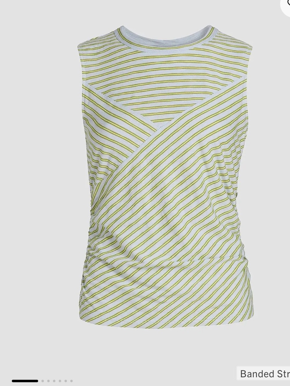 Veronica Beard Johana Striped Wrap-Front Tank